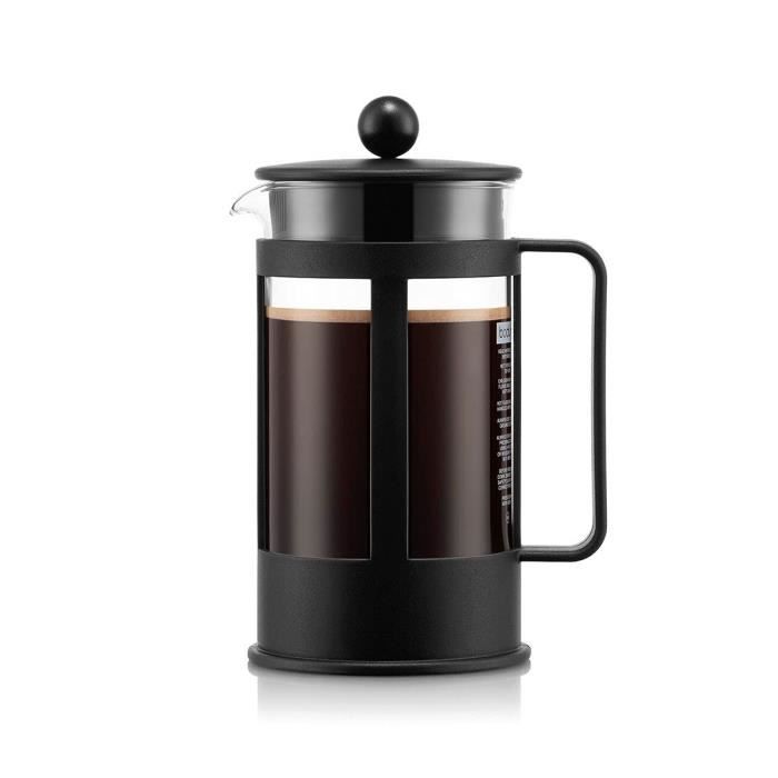 BODUM Kenia French Press – Ambachtelijke Koffiezetter van 1,0 L voor 8 Kopjes
