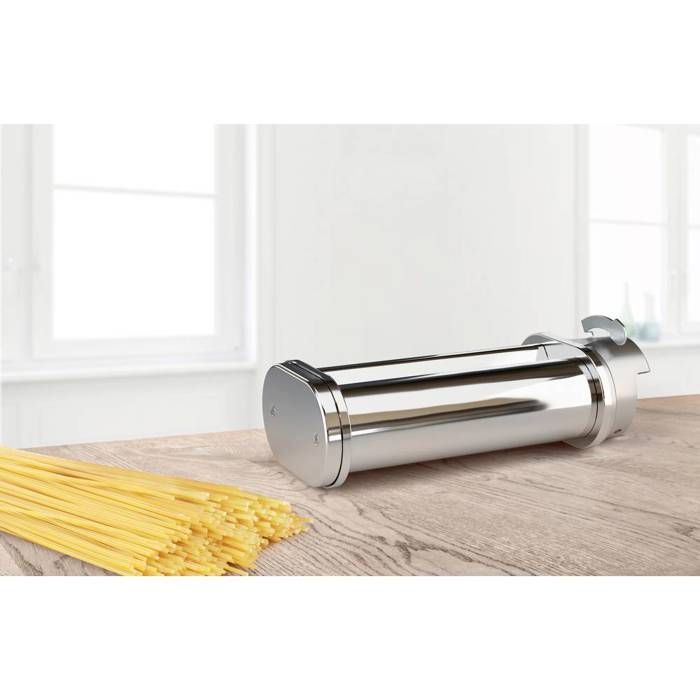 BOSCH MUZ5NV3 Spaghettimachine Accessoire – Robuuste RVS aandrijfas in stijlvol grijs, speciaal voor MUM52120