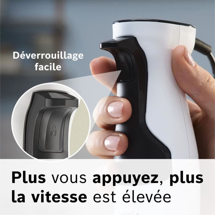 BOSCH MSM4W221 Blender – Veelzijdig 7-in-1 keukenhulpmiddel met 600 W en keramisch tandwiel