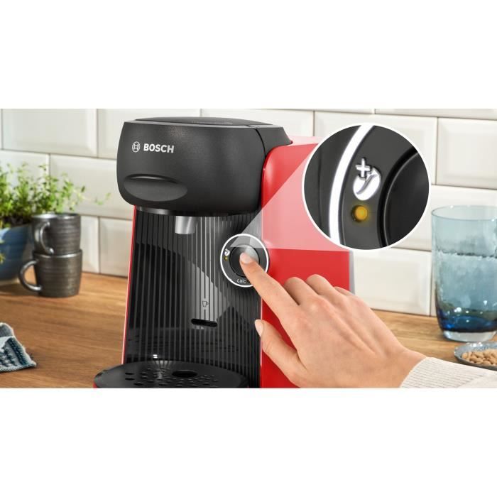 BOSCH TASSIMO TAS163E T16 Finesse – Compacte koffiemachine voor veelzijdige dranken in stijlvol rood