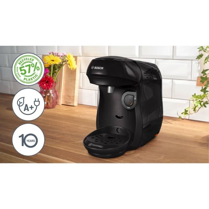 BOSCH TASSIMO T10 Happy – Multidrink Koffiemachine in strak zwart, 1400 W