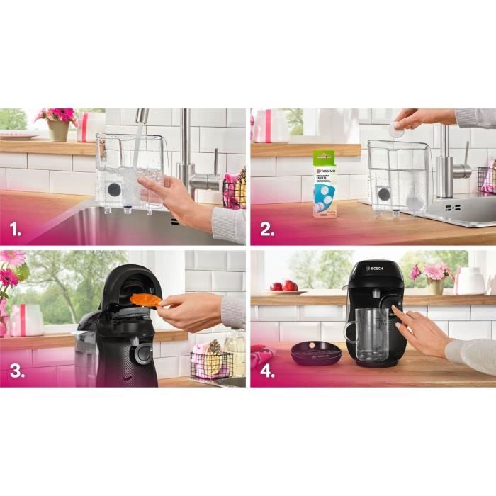 BOSCH TASSIMO T10 Happy – Multidrink Koffiemachine in strak zwart, 1400 W
