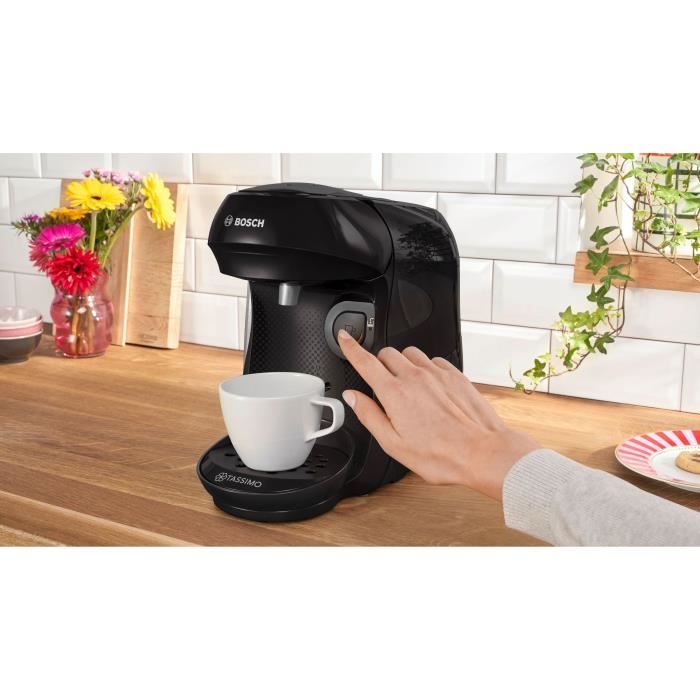 BOSCH TASSIMO T10 Happy – Multidrink Koffiemachine in strak zwart, 1400 W