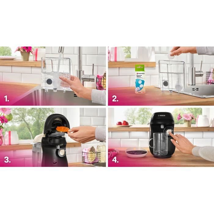 BOSCH TASSIMO T10 Happy Vanille – Compacte multidrank-koffiemachine in naturel vanille, 1400 W