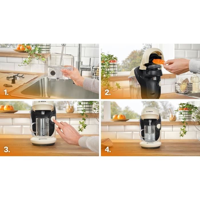 BOSCH TASSIMO T11 Style Vanille Multidrink Koffiemachine – Stijlvol gemak in zachte vanille, 1400 W
