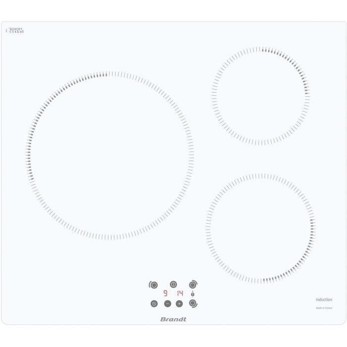 BRANDT TI364W Inductiekookplaat – Compacte 3-Zone Kookplaat met Krachtige Prestaties