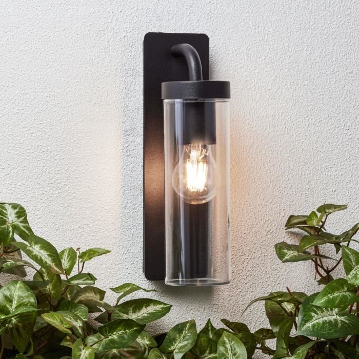 BRILLIANT Aosta Plafondlamp – Mat Zwarte Buitenlamp met E27 Fitting