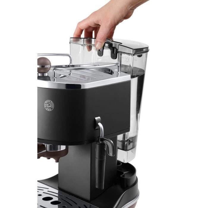 De’LONGHI ECOV 310.BK Icona Vintage Klassieke Espressomachine – Authentiek espresso in stijlvol zwart-bruin vintage design