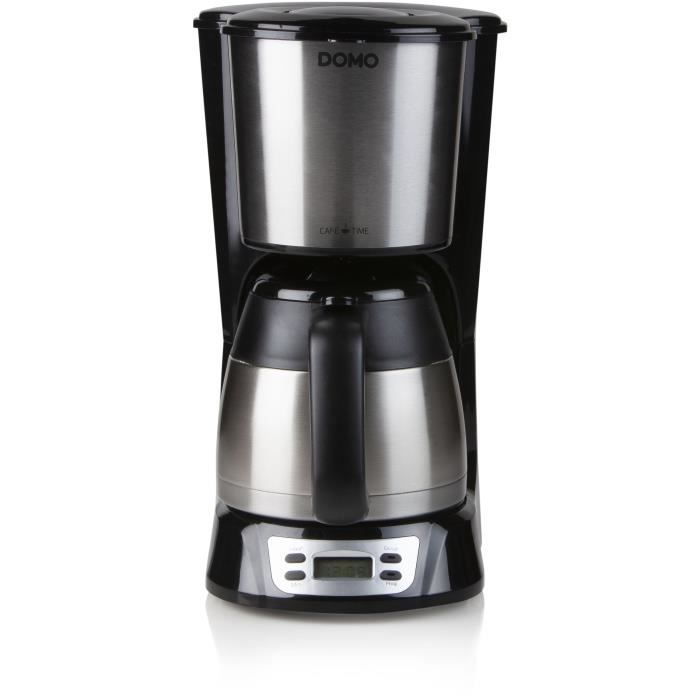 DOMO DO709K Filterkoffiezetapparaat – 1000W, 1L Capaciteit, 8 Kopjes met LCD-scherm en 24-uurs Timer