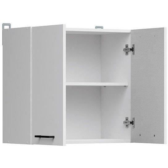 Junona High Cabinet 60 cm – Glanzend wit – Stijlvolle opbergoplossing met twee deuren