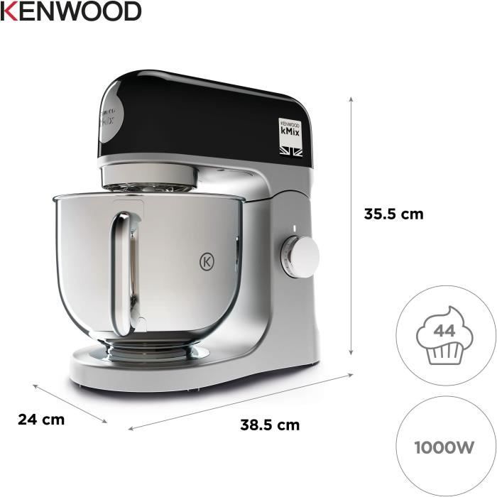 KENWOOD KMX750BK Patisserie Keukenrobot – Stijlvolle 5L Mixer in Elegant Zwart