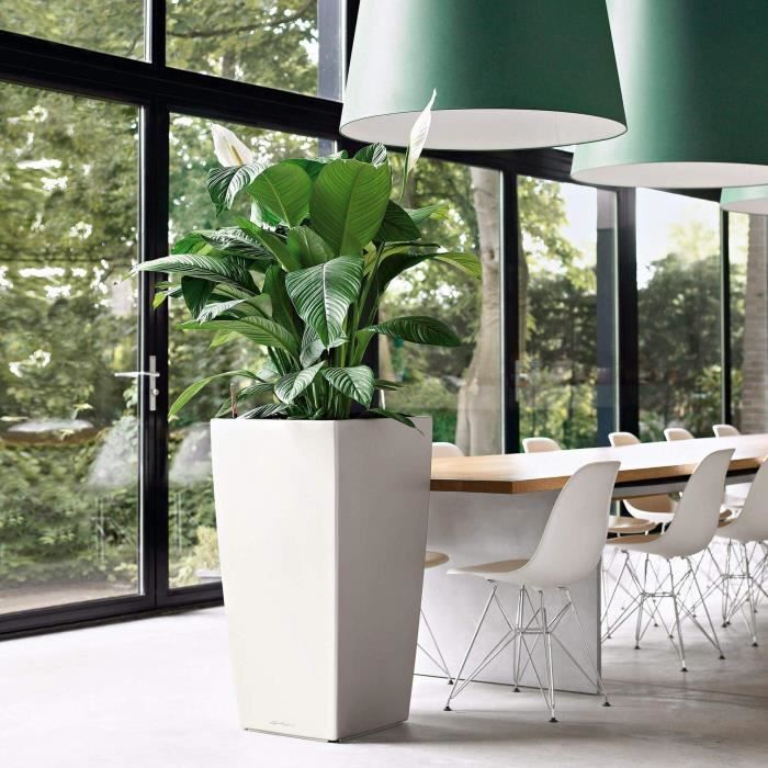 Plantenpot - LEC - Cubico Premium 50 - metallic zilver - weerbestendig