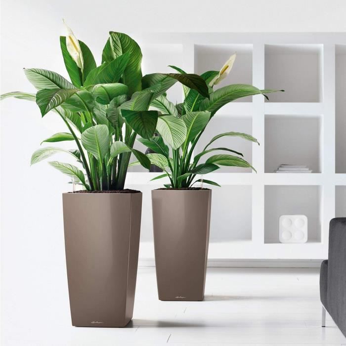 Plantenpot - LEC - Cubico Premium 50 - metallic zilver - weerbestendig