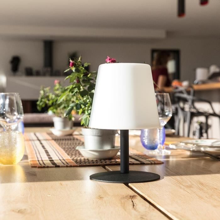 LUMISKY STANDY MINI Snoerloze Tafellamp – Compacte LED-verlichting met Industriële Look (25 cm)