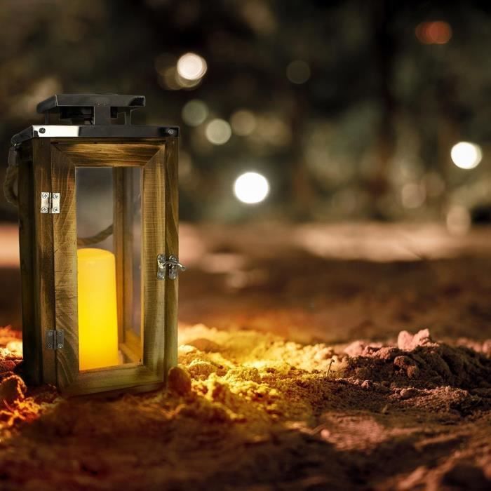 LUMISKY OAKY Solar Lantaarn – Sfeervolle Tuinverlichting met Kaarseffect