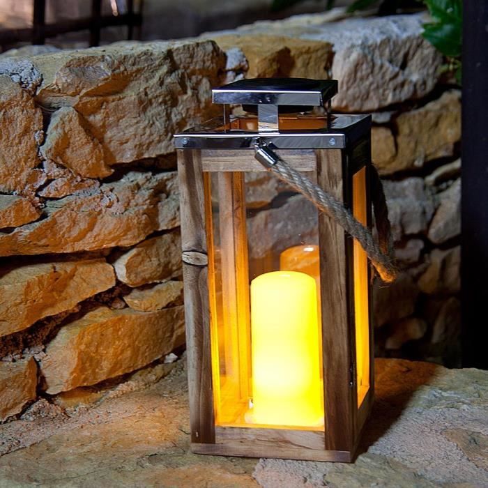 LUMISKY OAKY Solar Lantaarn – Sfeervolle Tuinverlichting met Kaarseffect