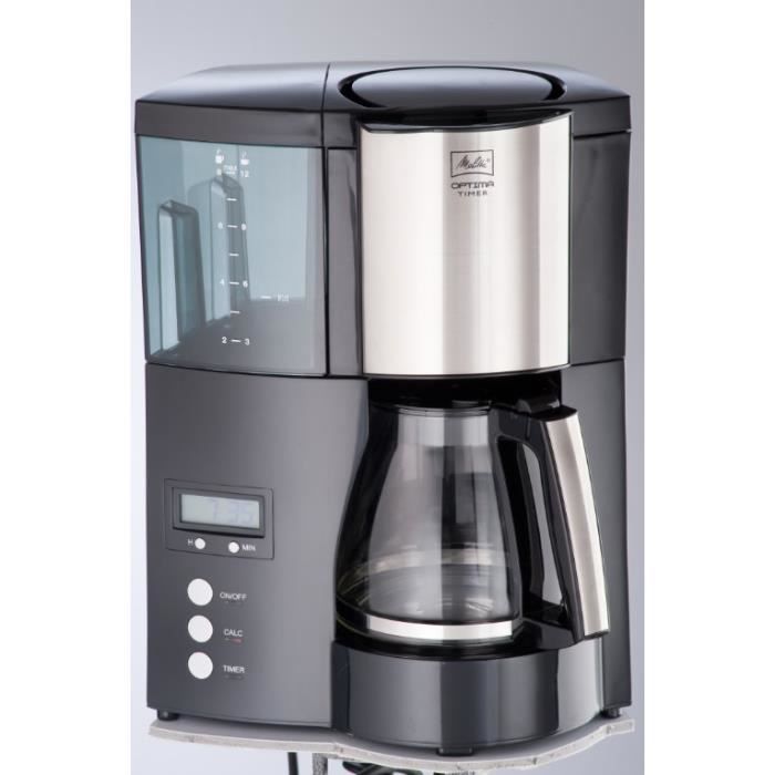Melitta Optima Timer 100801 – Programmeerbare filterkoffiemachine in stijlvol zwart