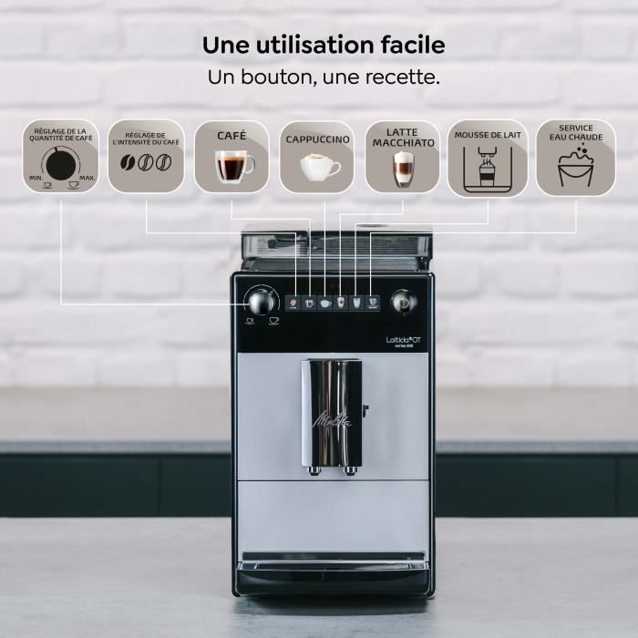MELITTA Latticia OT F300-101 Koffiemachine – Volautomatisch Genieten met Melkspecialiteiten