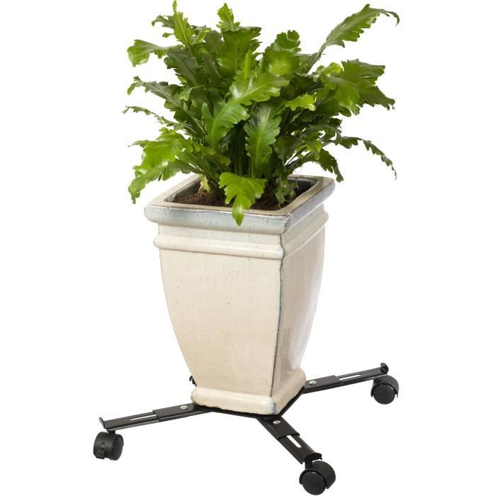 NATURE Plant Shelf - Black Metal - H6 x 34/51 x 34/51 cm