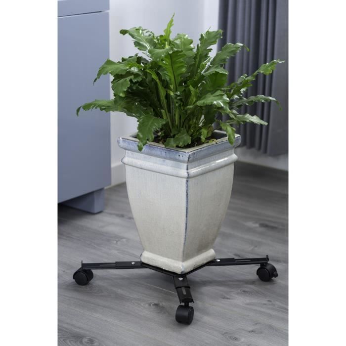 NATURE Plant Shelf - Black Metal - H6 x 34/51 x 34/51 cm