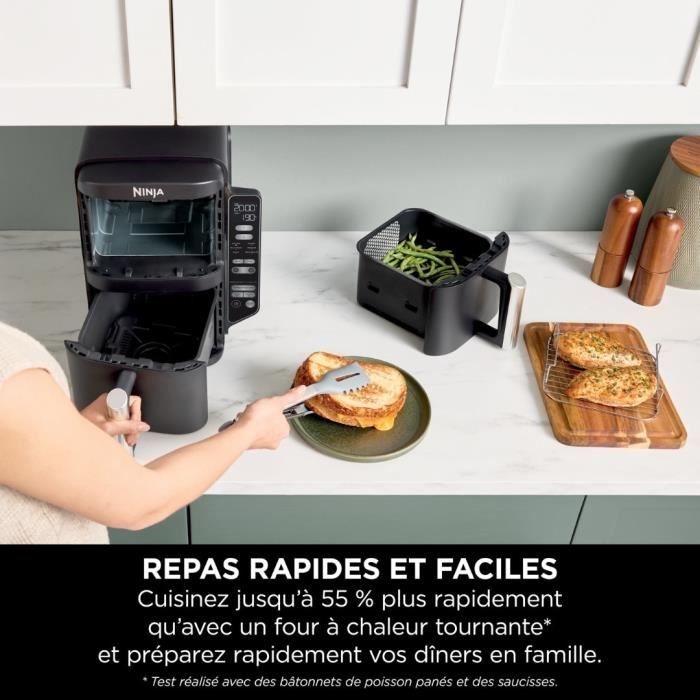 NINJA SL300EU Double Stack Airfryer – Slimme Krachtpatser met Dubbele Lades