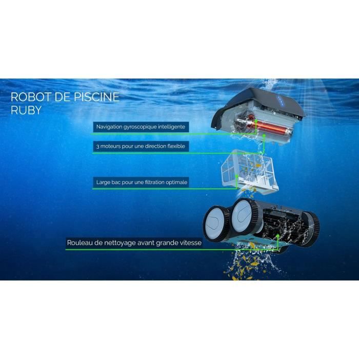 BESTWAY Aquaglide Zwembadrobotstofzuiger – Autonoom & Draadloos voor Vlakke Bodems