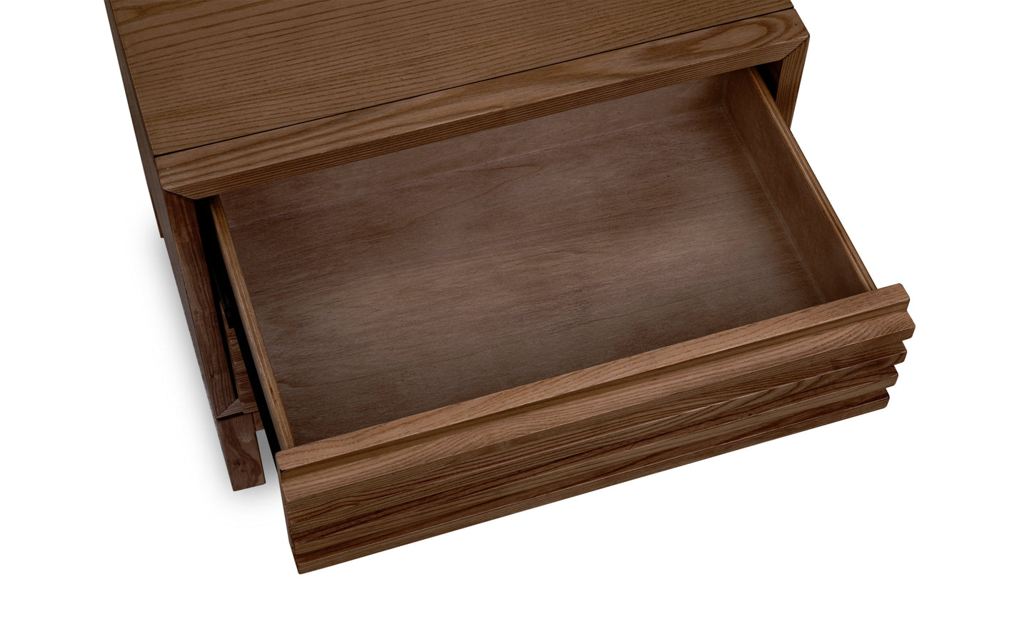 TANNER TWO DRAWER ASH WOOD NIGHTSTAND Roux – Warme Japandi-Charme voor de Slaapkamer