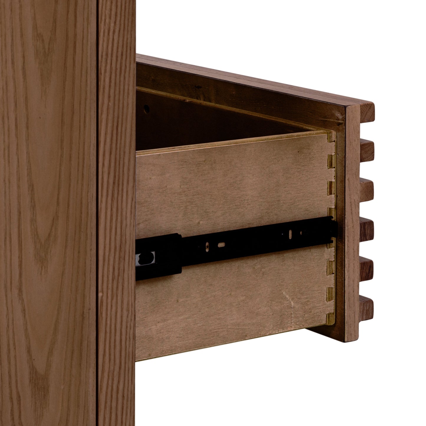 TANNER SIX DRAWER ASH WOOD DRESSER IN ROUX Japandi Stijlvol en Functioneel – Rustgevende Ladekast in Warm Essenhout
