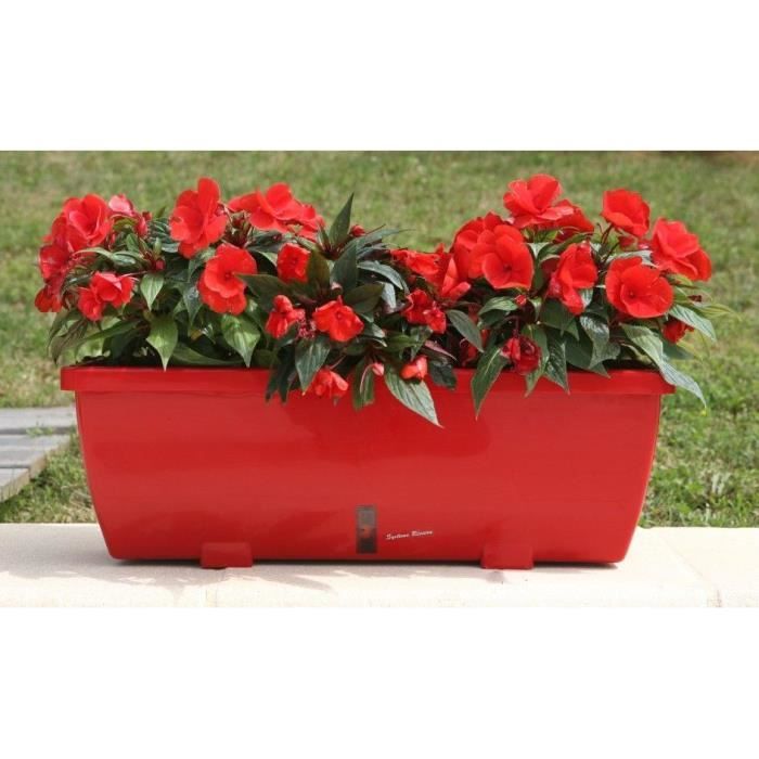 RIVIERA EVA Bloembak – Set van 2 Ruime Plantenbakken in Rood