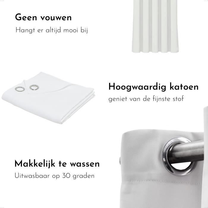 TODAY Oemptball Curtain 140x240 - Krijt – Trendy gordijn met karakter en moderne uitstraling