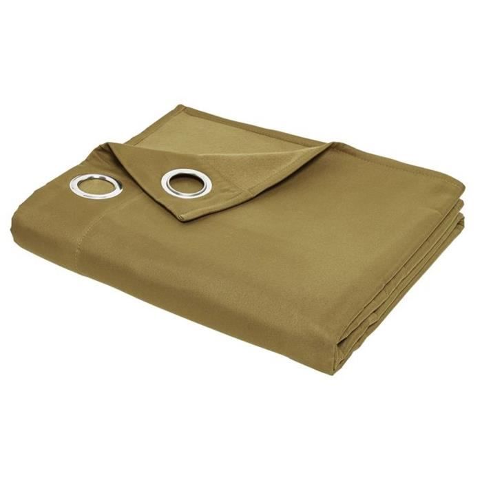 TODAY ESSENTIEEL UNI THERMISCH ISOLEREND GORDIJN 140 × 240 CM – BRONS Warmte met Klasse – Stijlvol Isolerend Gordijn voor Elke Ruimte