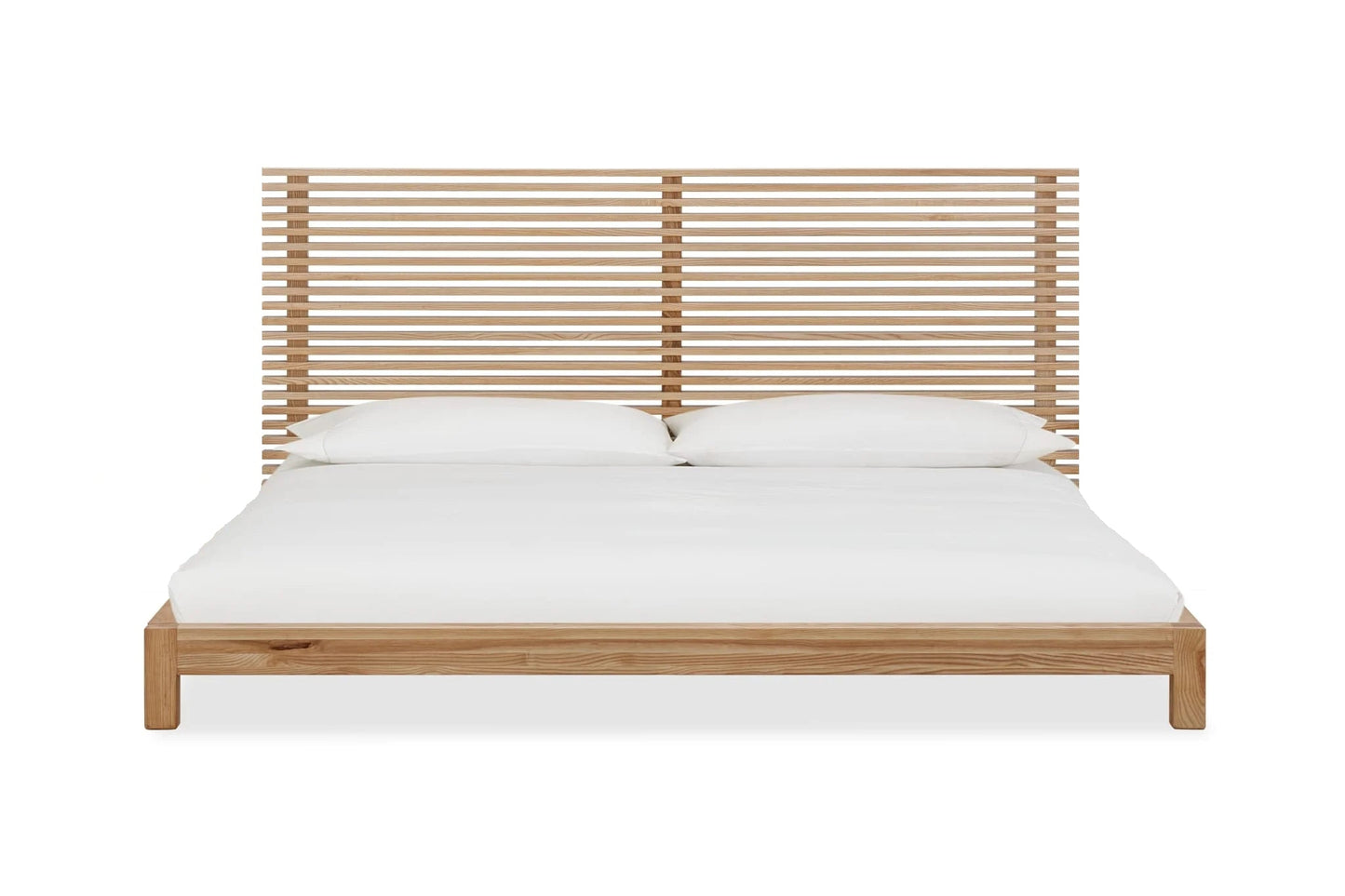 TANNER EU KING 160 X 200 PLATFORM BED IN FLAXEN Japandi Slaapcomfort – Minimalistisch Design met Warme Natuurtinten