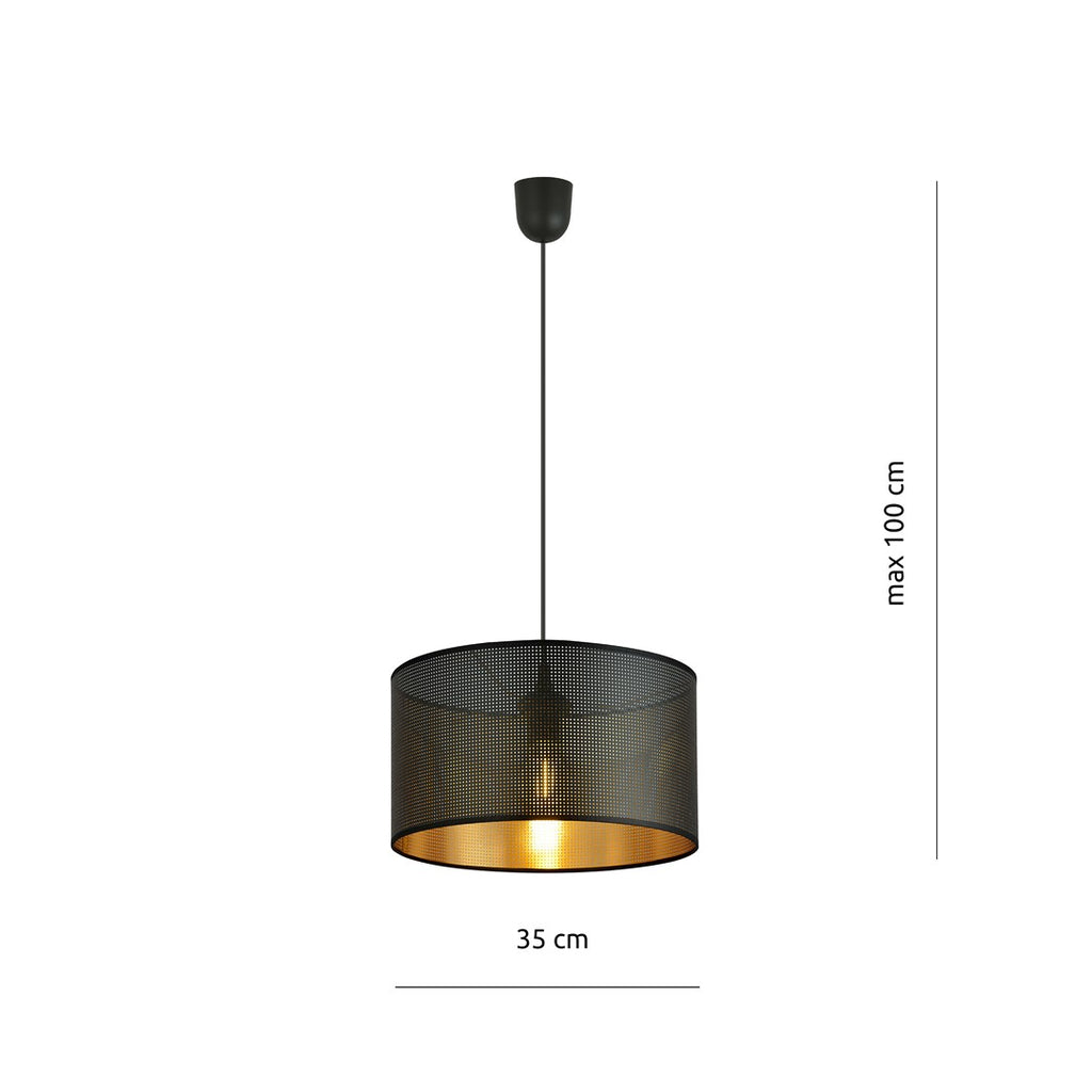 ASTON Hanglamp – Stijlvol Minimalisme met Zwarte & Gouden Accenten