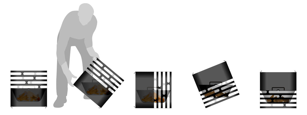 HÖFATS Cube Vuurkorf – Strak Duits Design met Multifunctioneel Karakter