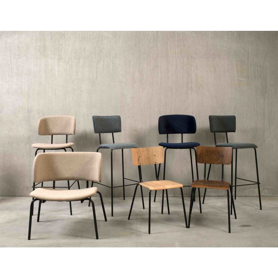 Workliving Bo RS barstoel – Velvet Earth Teal – Retro look met extra comfort en stijlvolle details