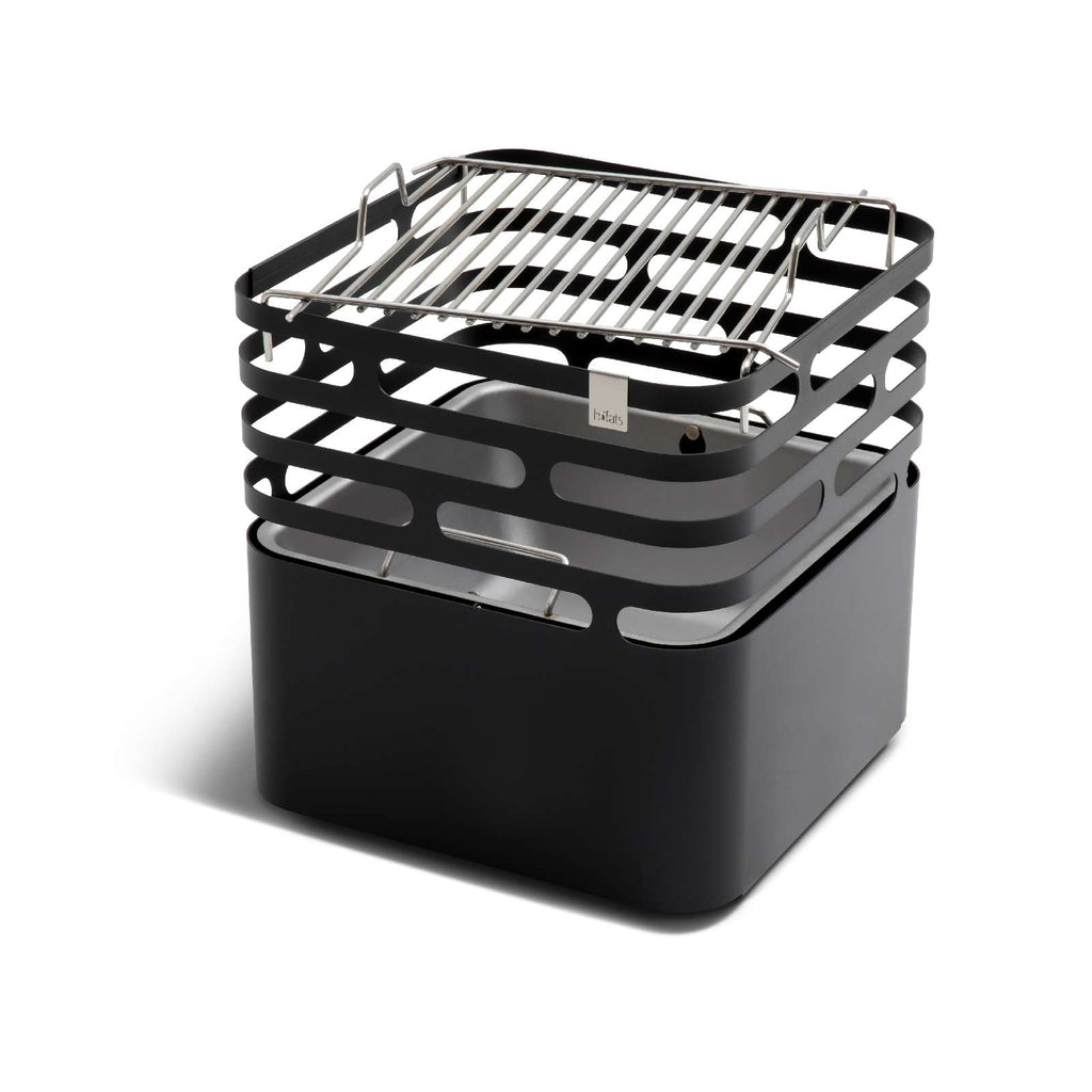 HÖFATS Cube Vuurkorf met Grillrooster – Stijlvolle Alleskunner voor Buiten