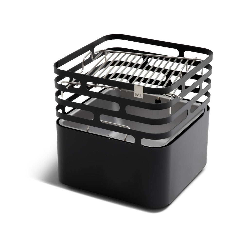 HÖFATS Cube Vuurkorf met Grillrooster – Stijlvolle Alleskunner voor Buiten
