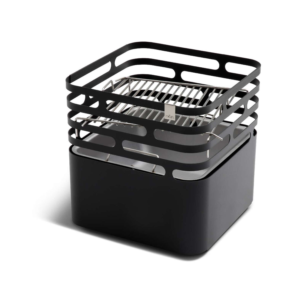 HÖFATS Cube Vuurkorf met Grillrooster – Stijlvolle Alleskunner voor Buiten