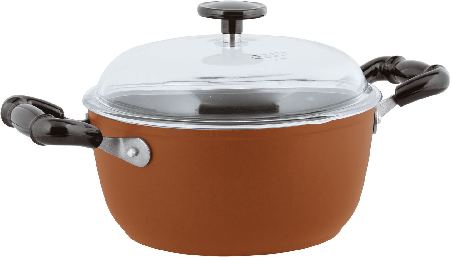 SAMBONET Vintage Kookpan Rood – 24 cm – Italiaanse klasse met moderne prestaties