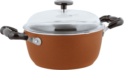 SAMBONET Vintage Kookpan Rood – 24 cm – Italiaanse klasse met moderne prestaties