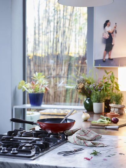 SAMBONET Vintage Sauteerpan 24 cm – Italiaans vakmanschap in stijlvol rood met moderne technologie