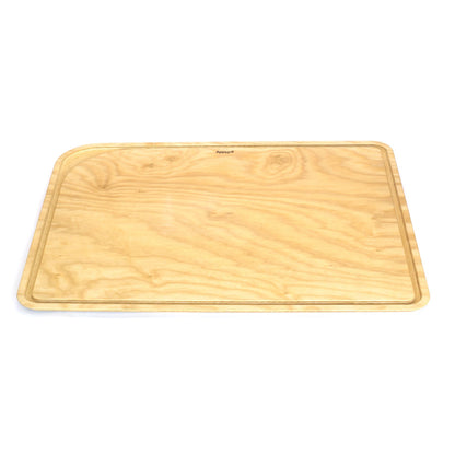 PEBBLY Snijplank 50×40 cm – Massief essenhout met sapgeul voor stijlvol en hygiënisch snijwerk