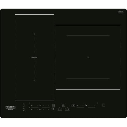 HOTPOINT HB2760BNE Inductiekookplaat – 3 Zones met 7200W Vermogen in Stijlvol Zwart (59 cm)