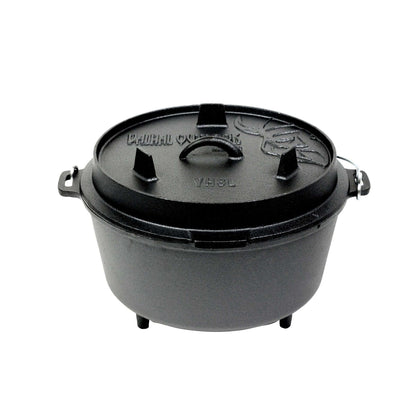 Valhal Outdoor Dutch Oven 8L met Pootjes – Stoere Alleskunner voor Buiten & Binnen