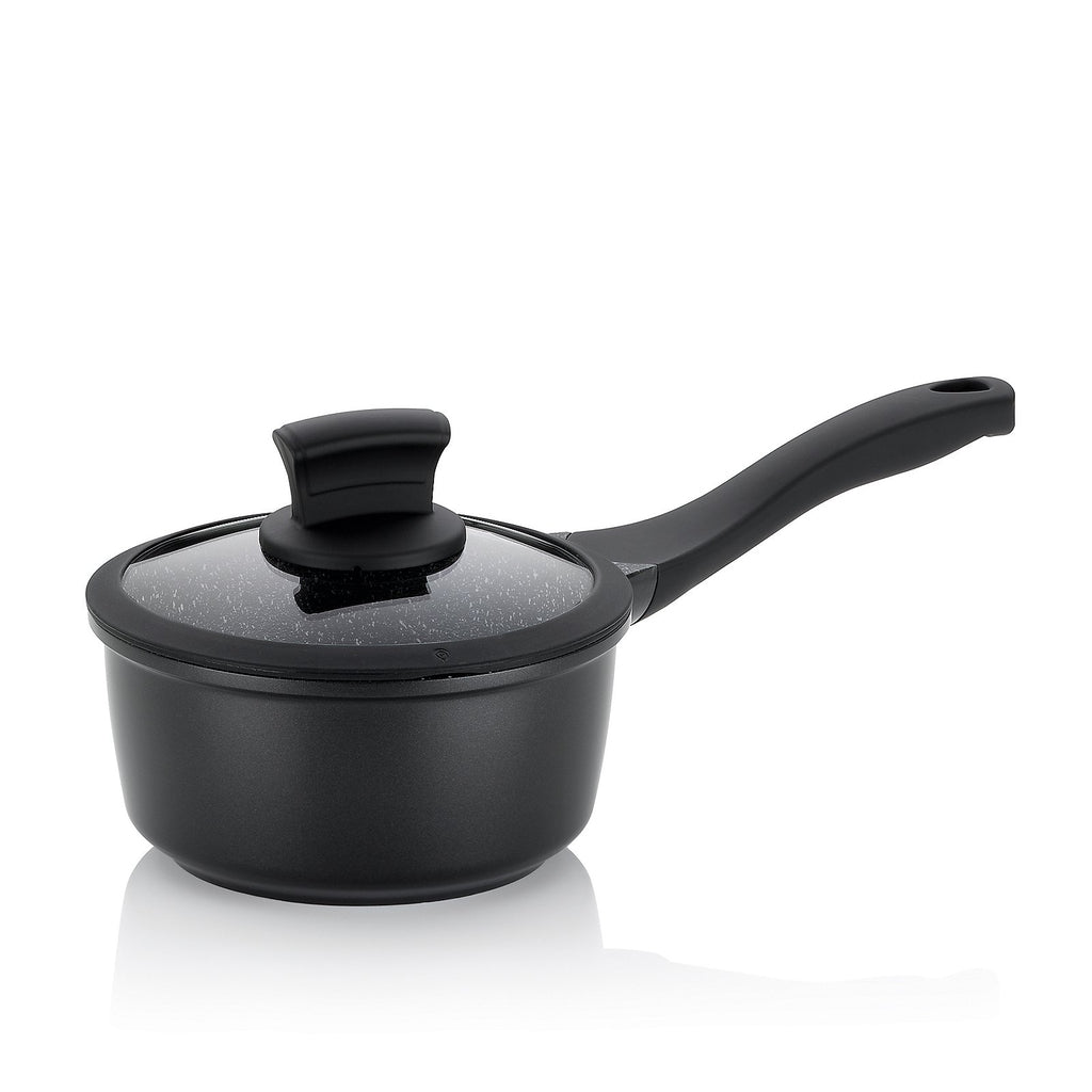 STELLA NOVA Steelpan 1 L – Compacte kracht met antiaanbaklaag en glazen deksel