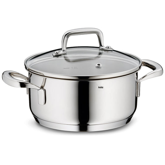 FLAVORIA RVS Steelpan – Stijlvol, functioneel en energie-efficiënt, 1,2 L (Ø 16 cm)