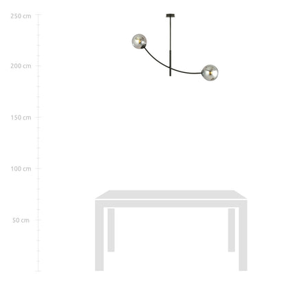 HUNTER 2 BLACK GRAFIT – Minimalistische plafondlamp voor een stijlvolle sfeer