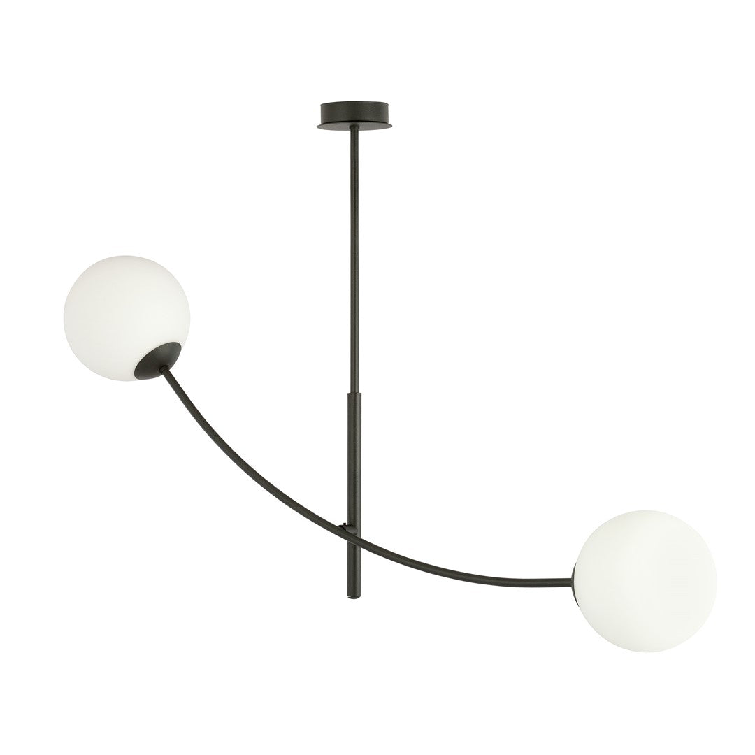 HUNTER 2 BLACK OPAL – Minimalistische plafondlamp met elegante uitstraling