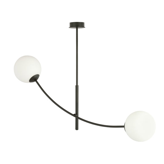 HUNTER 2 BLACK OPAL – Minimalistische plafondlamp met elegante uitstraling