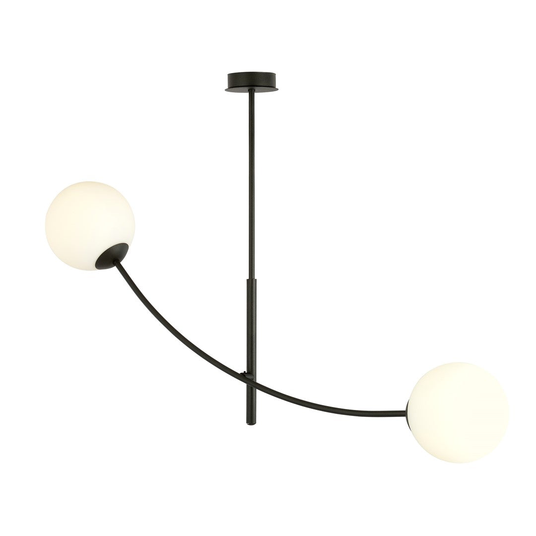 HUNTER 2 BLACK OPAL – Minimalistische plafondlamp met elegante uitstraling